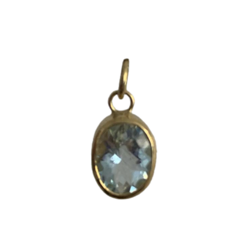 12 Joyas De Oro Colgante Con Piedra Topacio