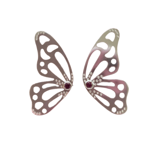 16 Joyas De Plata Aros Maripoza Con Engastes