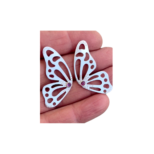 17 Joyas De Plata Aros Con Engaste
