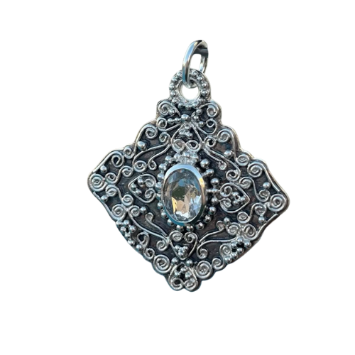 20 Joyas De Plata Colgante Engastado Piedra Semipresiosa