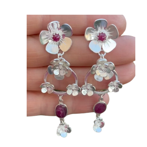 28 Joyas De Plata Aros Con Engastes