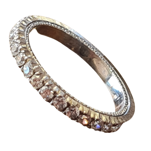 34 Joya De Plata Anillo Con Engastes Piedras