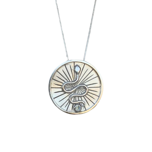 38.Colgante Con Serpiente Joyas De Plata