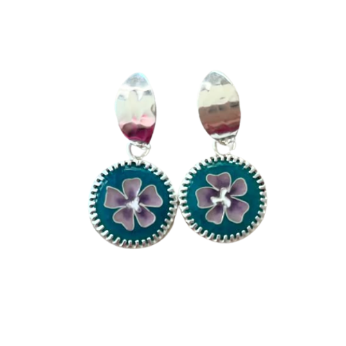 47 Joyas De Plata Aros Esmaltados A Mano