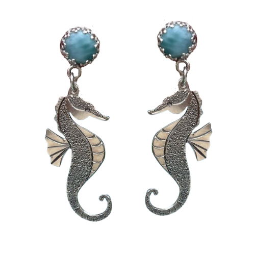 55 Joyas De Plata Caballos De Mar Aros