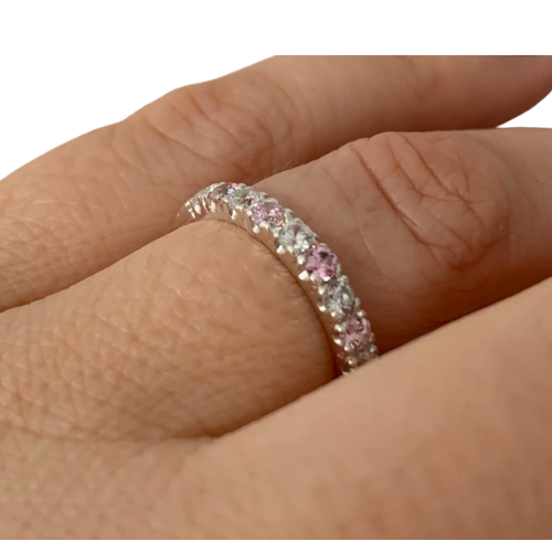 61 Anillo De Plata Con Circones Engastados
